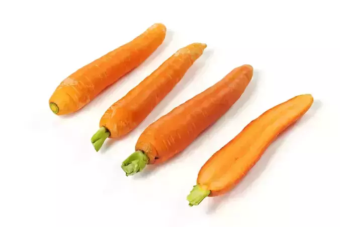 polypasta - carrots orange set 3D model