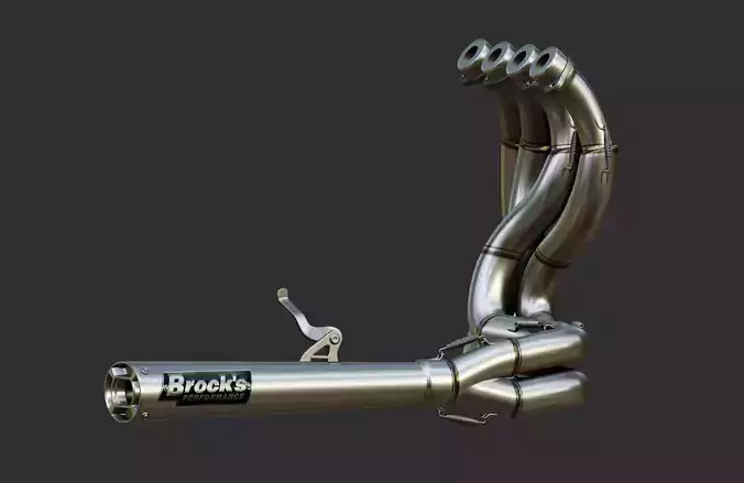 Brock Perfomance Muffler Full Exhaust GSXR1000 3D model
