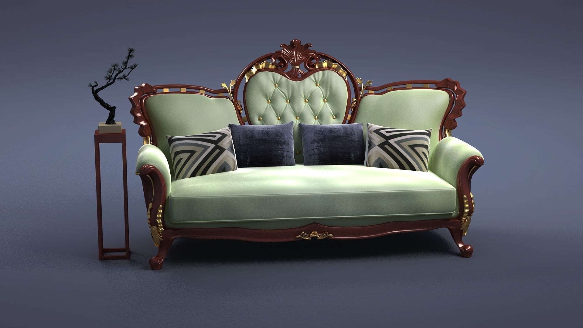 cabinet cabinet wardrobe sofa bed table bookshelve 3D model_2