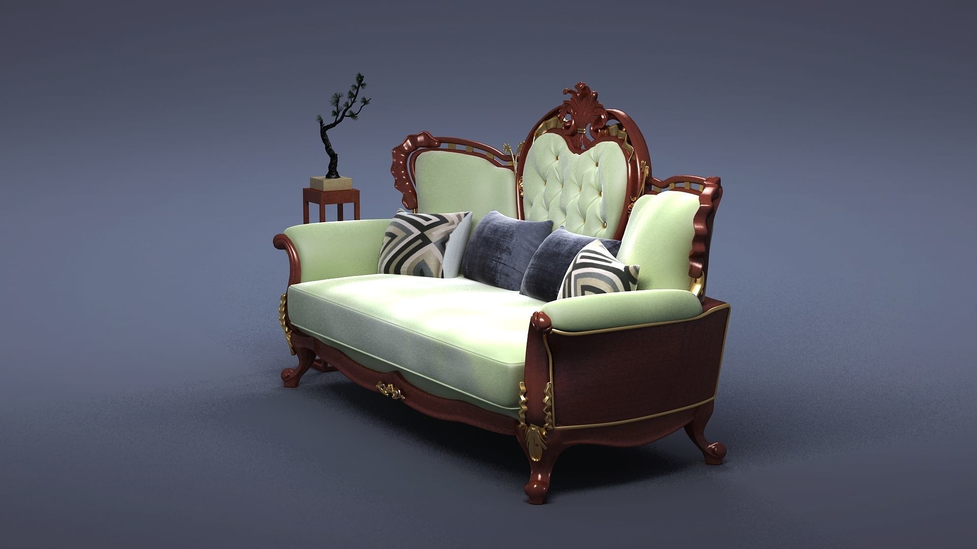 cabinet cabinet wardrobe sofa bed table bookshelve 3D model_4