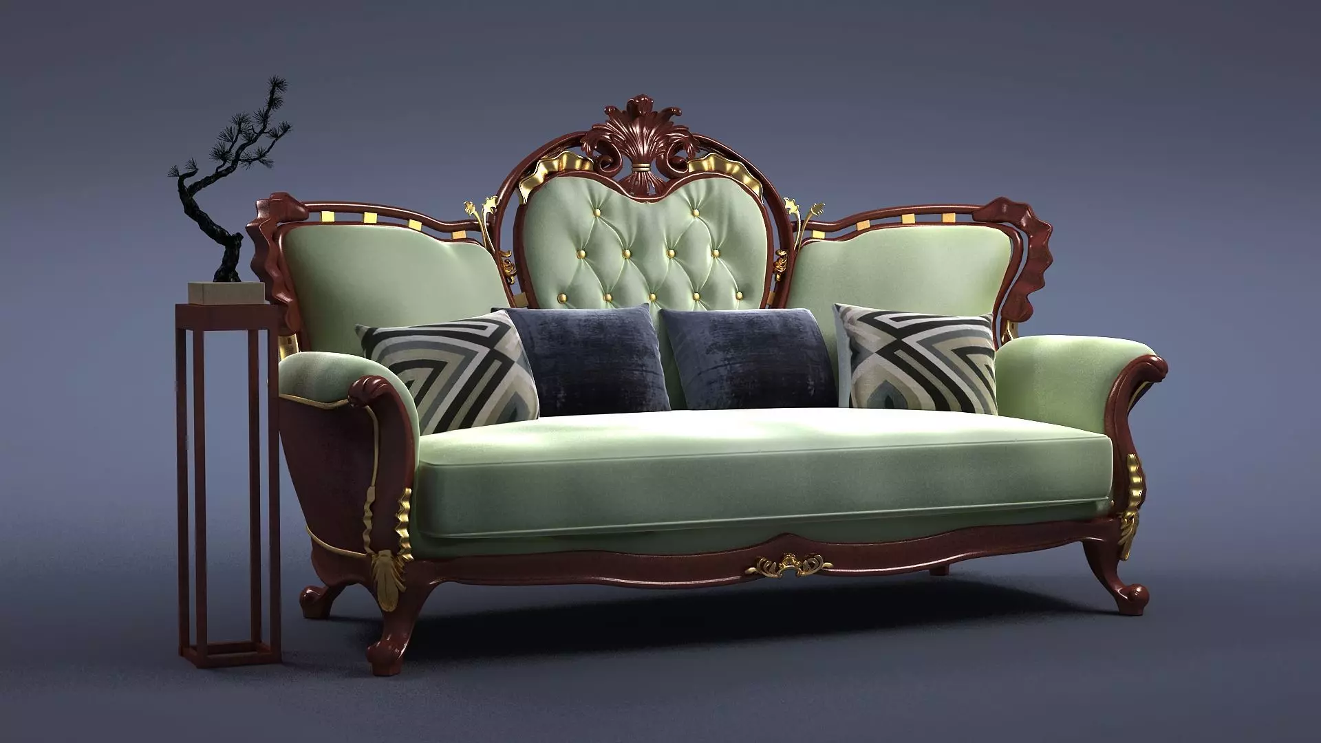 cabinet cabinet wardrobe sofa bed table bookshelve 3D model_0