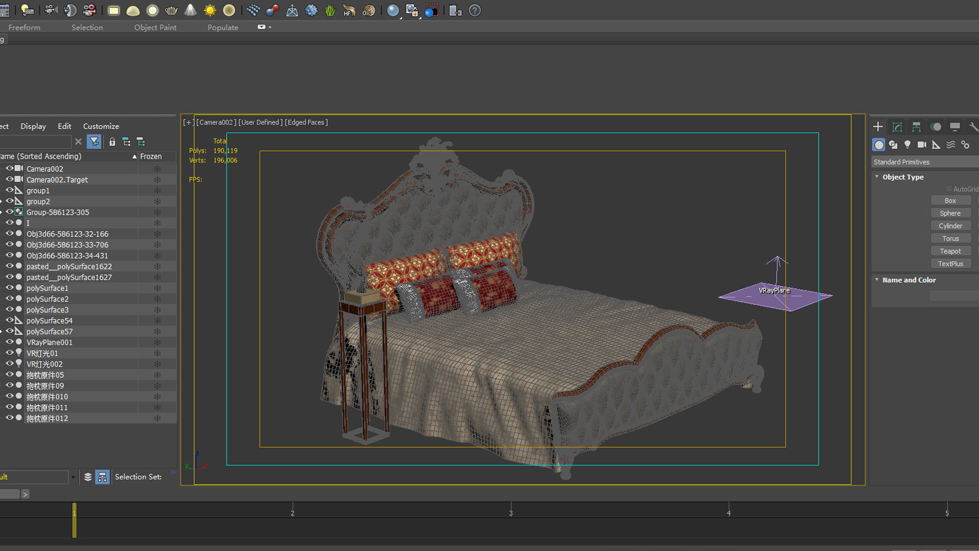 cabinet cabinet wardrobe sofa bed table bookshelve 3D model_4