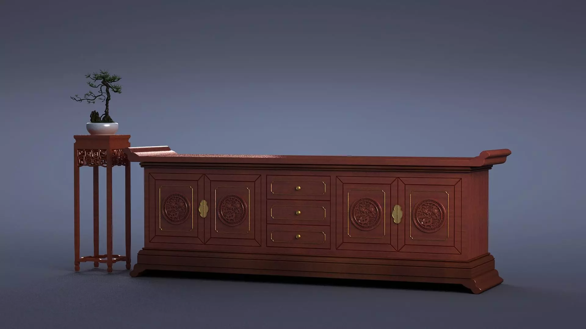 cabinet cabinet wardrobe sofa bed table bookshelve 3D model_0