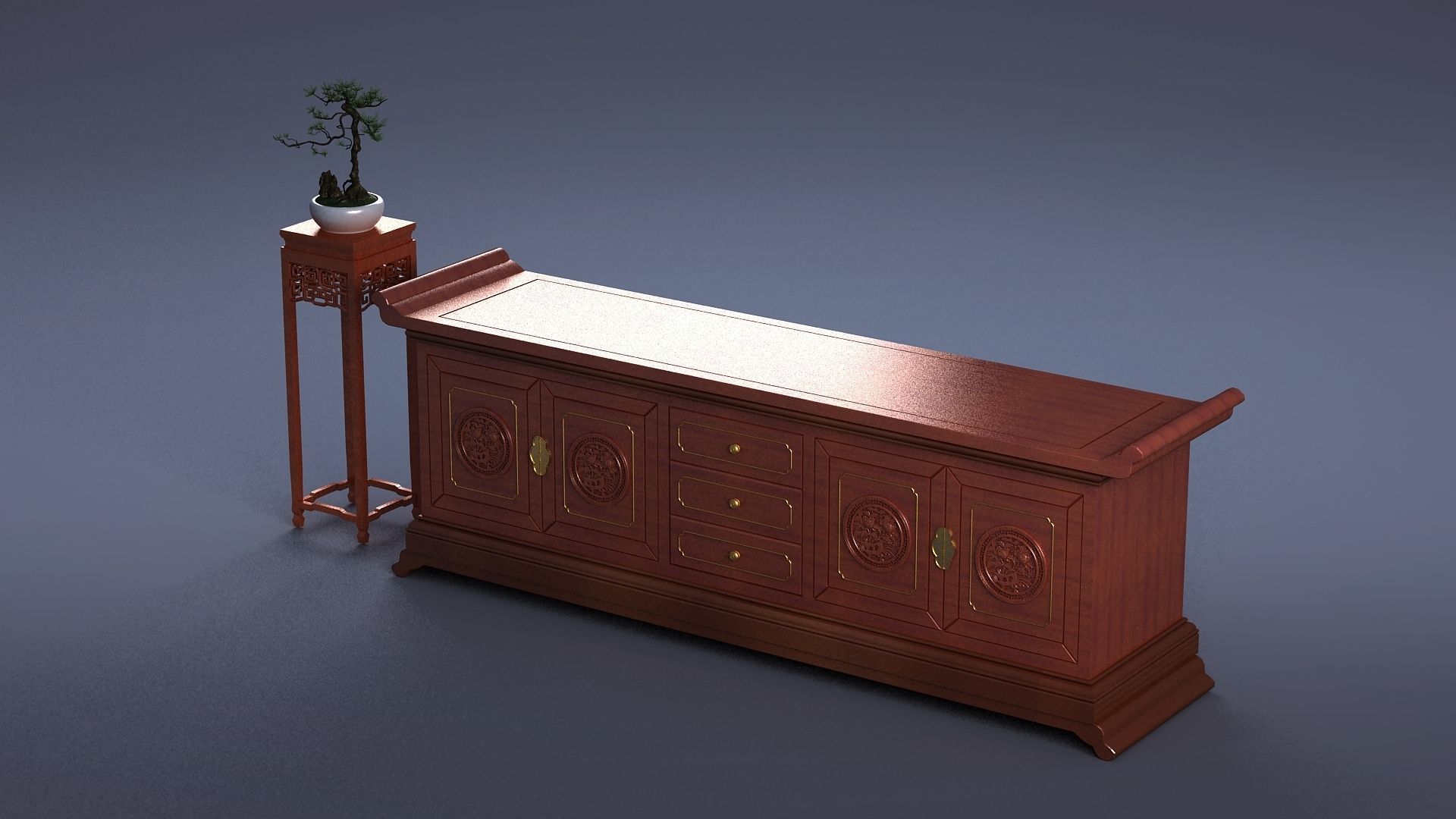 cabinet cabinet wardrobe sofa bed table bookshelve 3D model_1