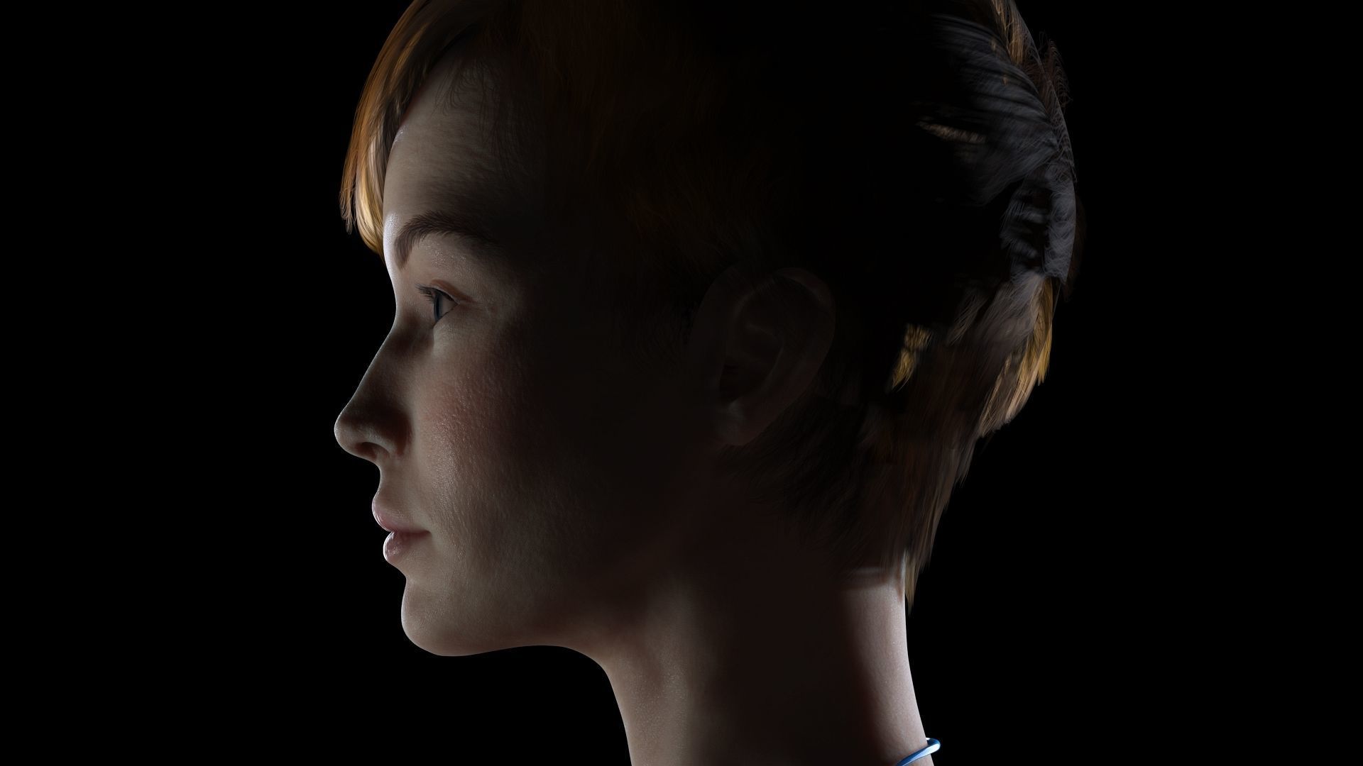 Mariya - Realistic Women With Red Dress  Low-poly 3D model_8