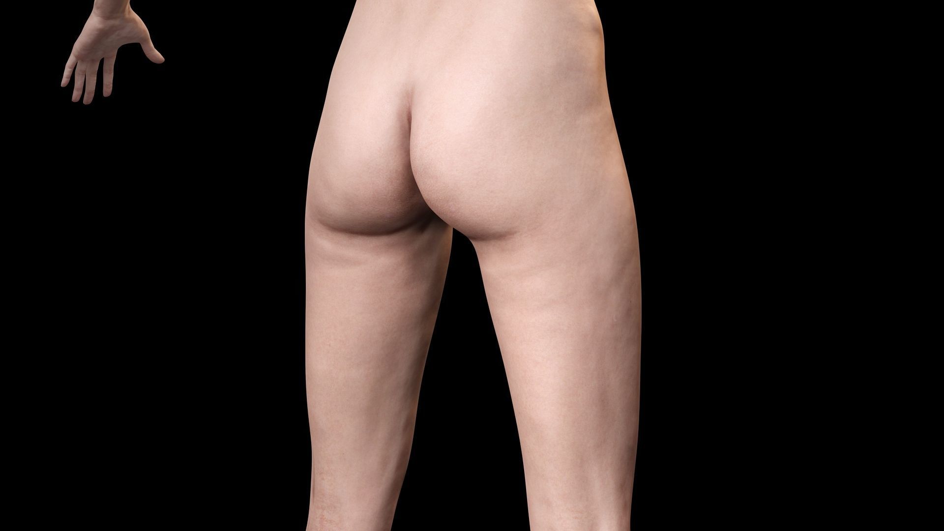 Mariya - Realistic Women With Red Dress  Low-poly 3D model_14