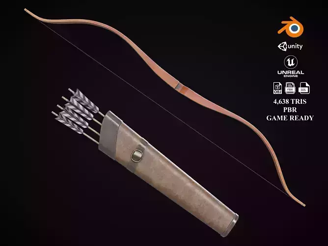 Bow and Arrow with Arrow Case