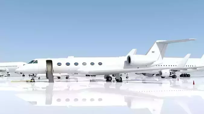 G450 Low Poly Static Aircraft Low-poly 3D model