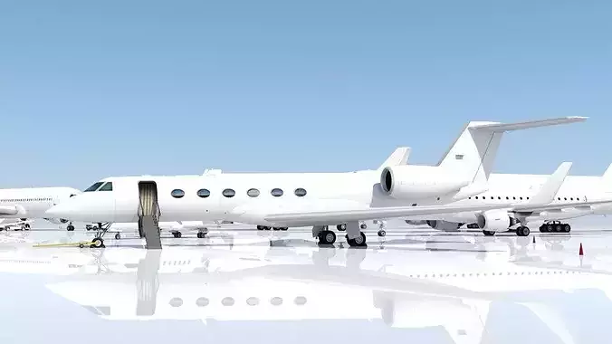 Long Range G450 Executive Jet Low Poly Static Aircraft