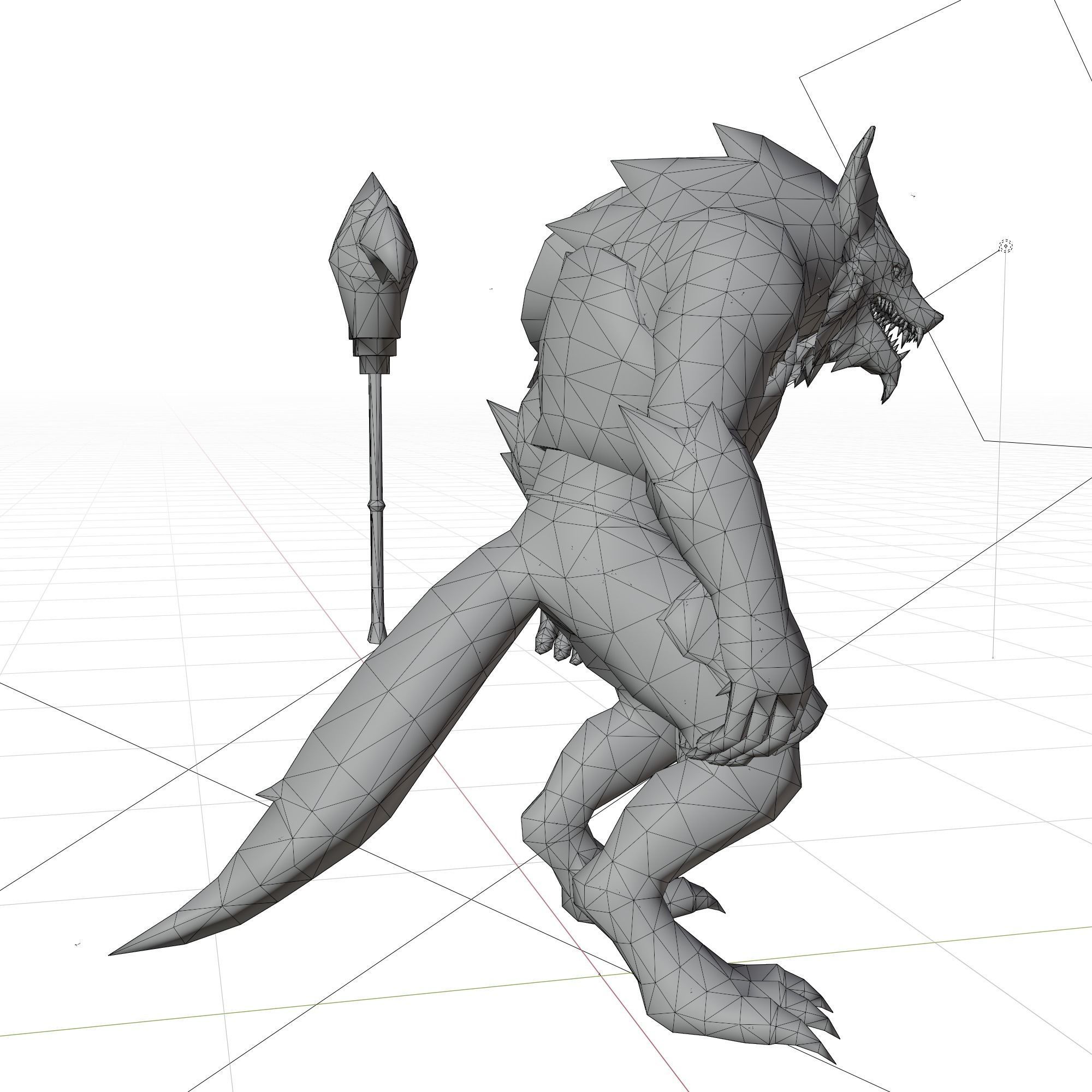 creature Boss monster humanoid Mutant alien 3D model_5
