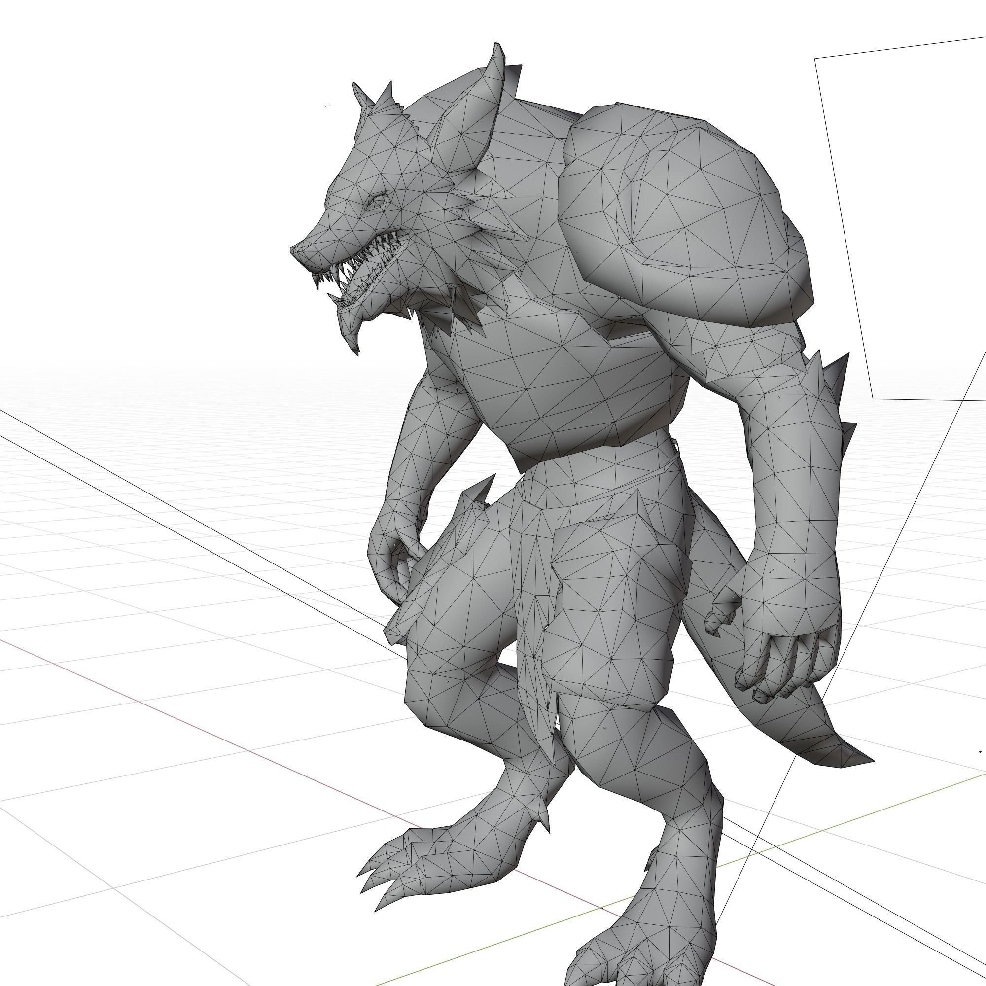 creature Boss monster humanoid Mutant alien 3D model_6