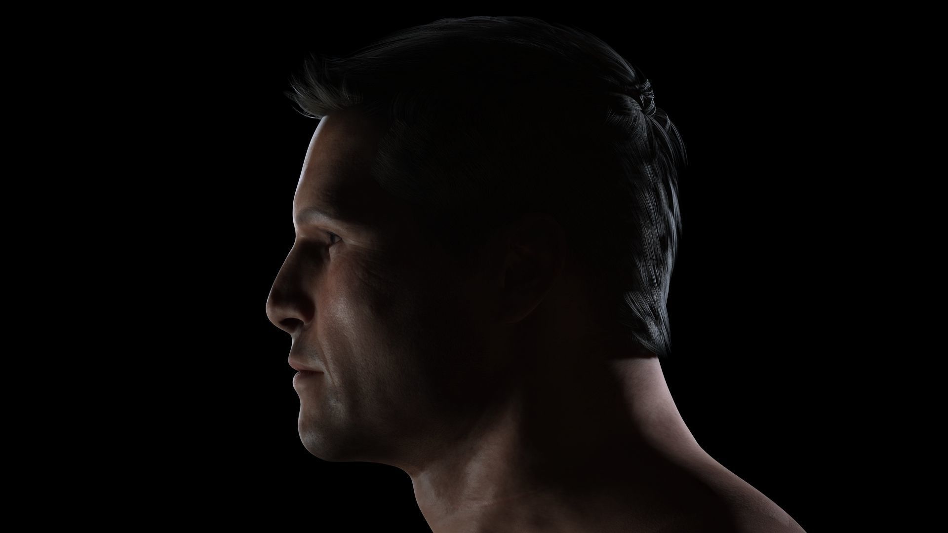 Realistic Man With Civil War Clothing  Low-poly 3D model_12