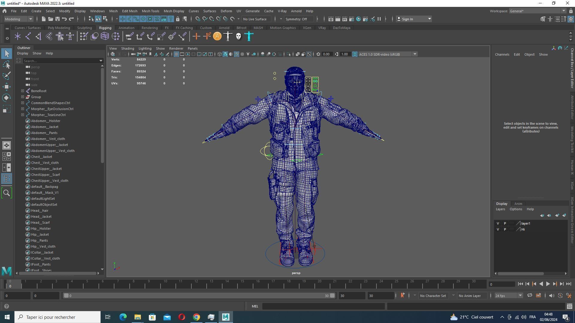 Realistic Man With Civil War Clothing  Low-poly 3D model_24