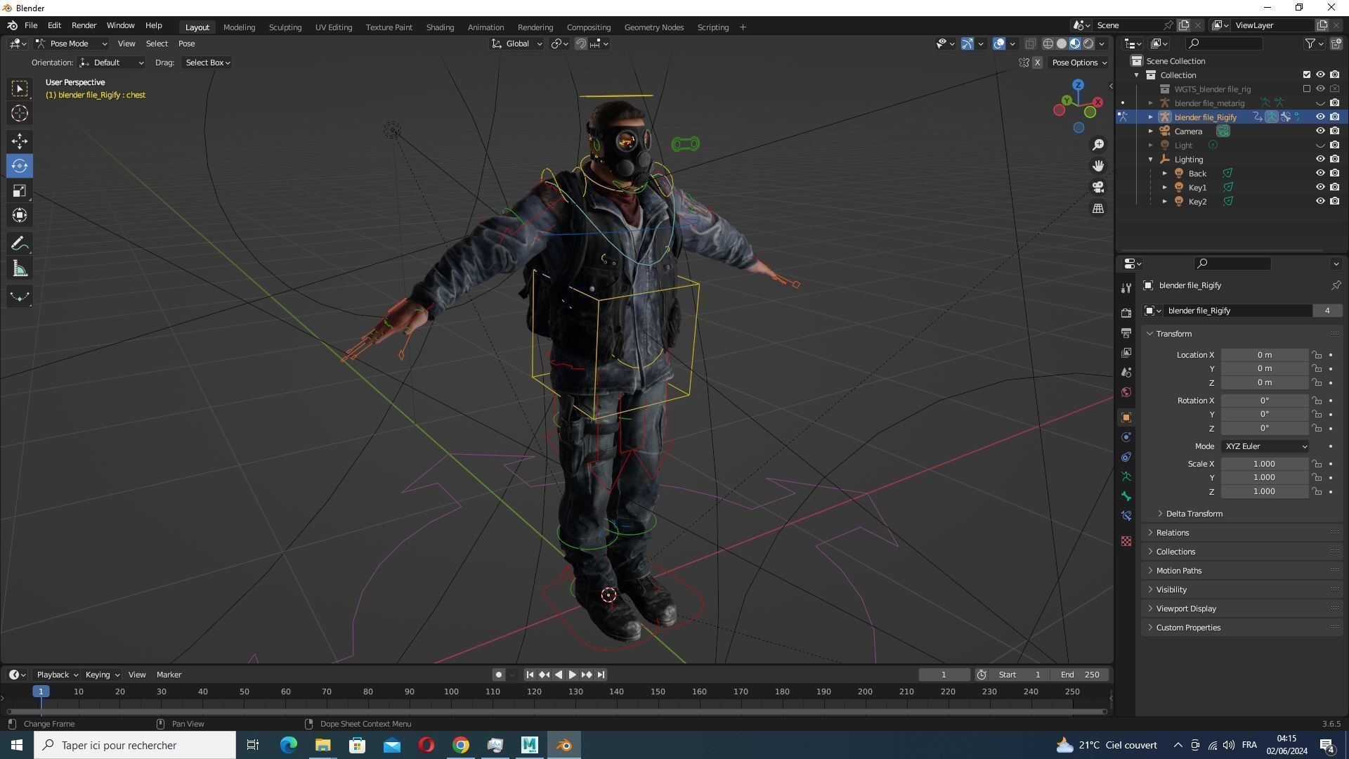 Realistic Man With Civil War Clothing  Low-poly 3D model_22