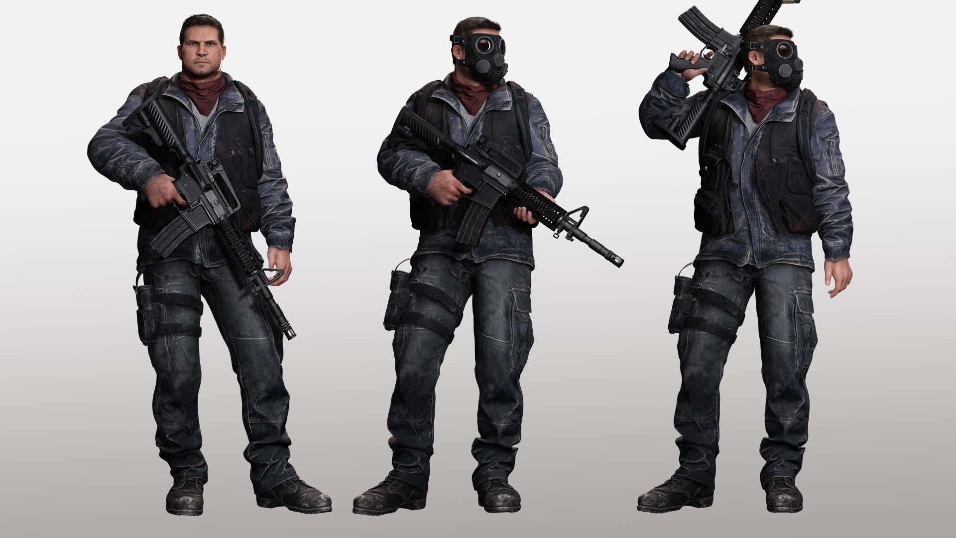 Realistic Man With Civil War Clothing  Low-poly 3D model_1