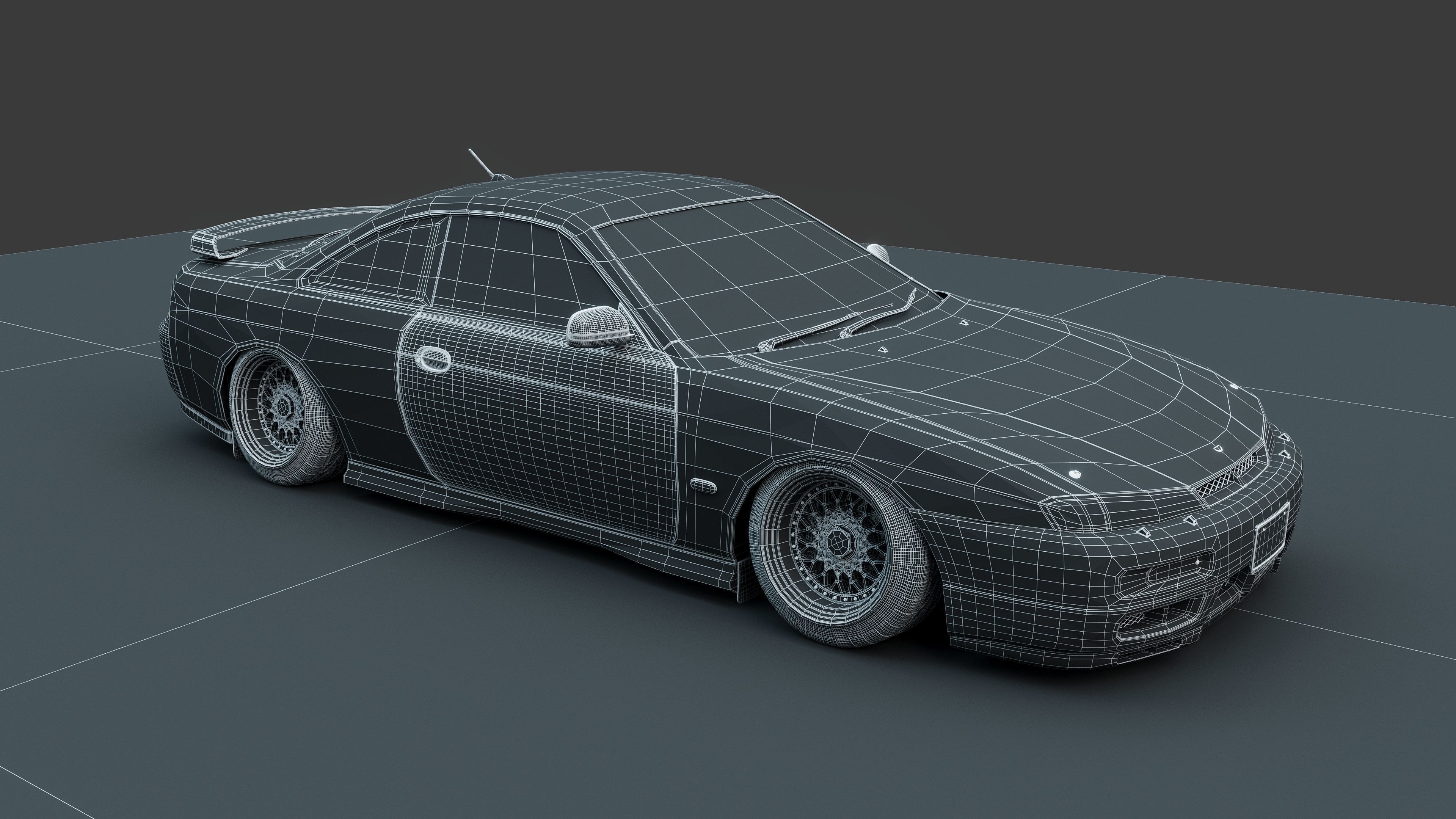 NIssan silvia s14 3D model_5