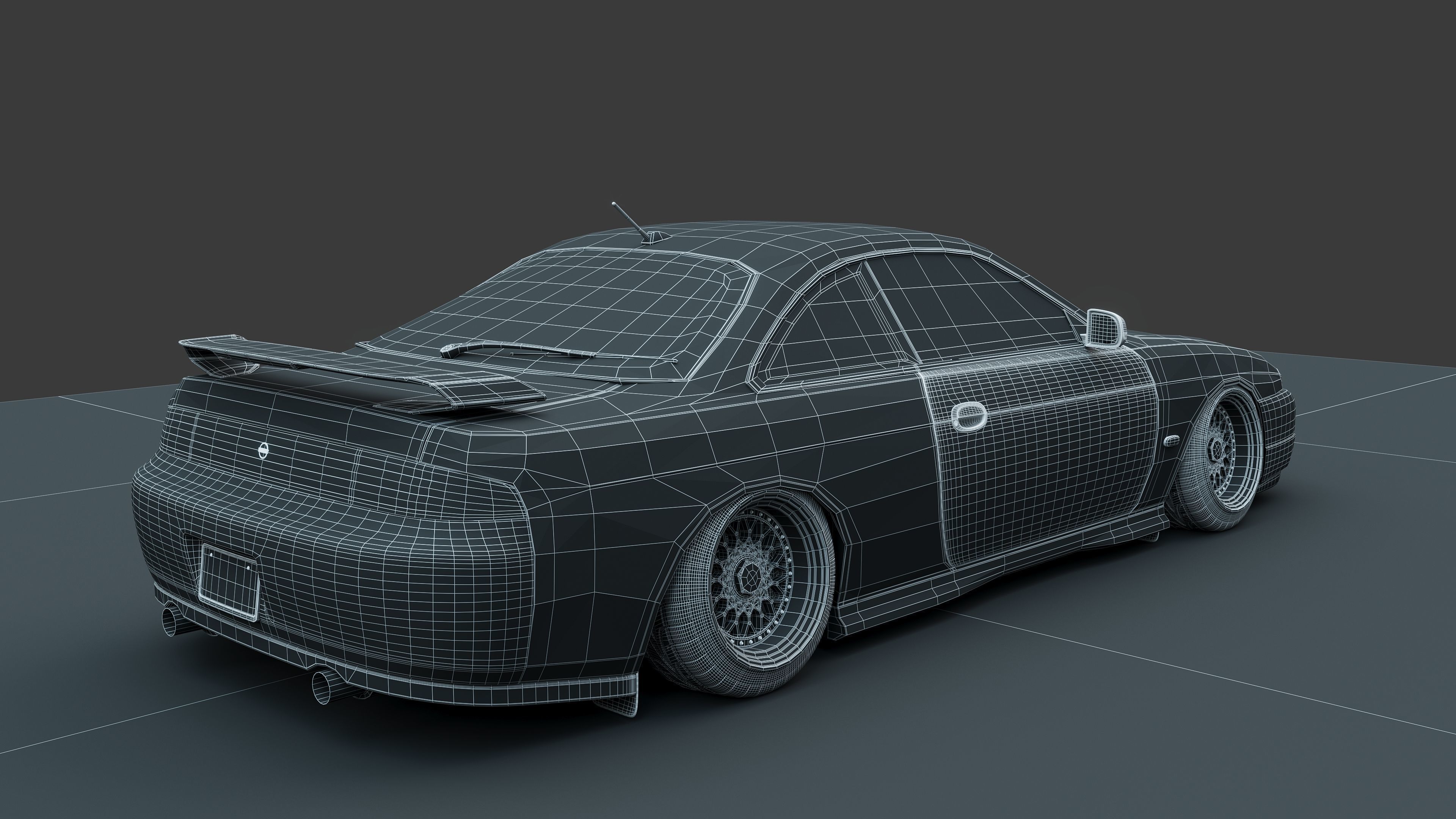 NIssan silvia s14 3D model_6