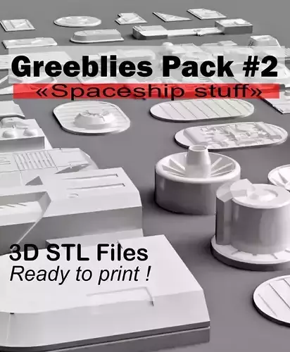 Greeblies Pack 2 - SPACESHIP STUFF 3D print model