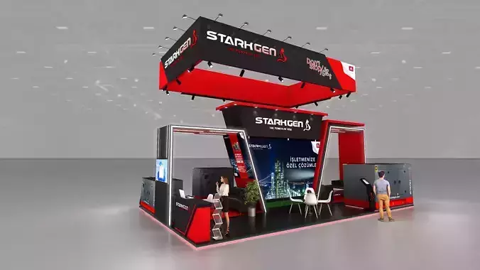 10x6m Exhibition stand all side open