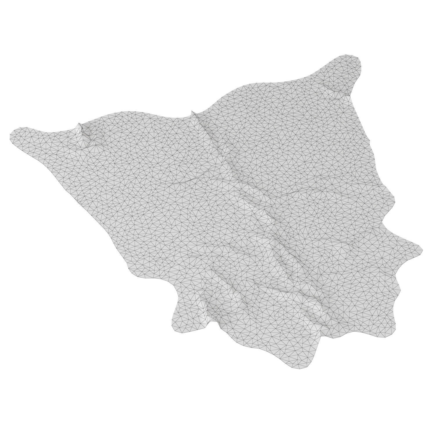 Black and White Cowhide Rug A28928 3D model_6