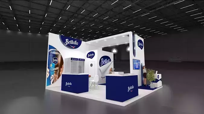 6x6 exhibition stand 3 side open