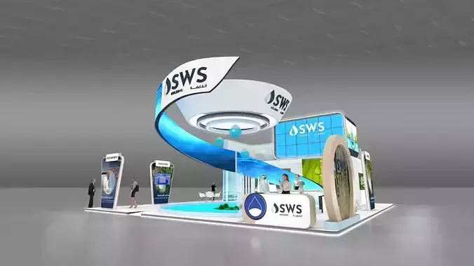 14x13m exhibition stand All side open