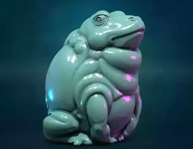 Fat Toad Frog 3D print model