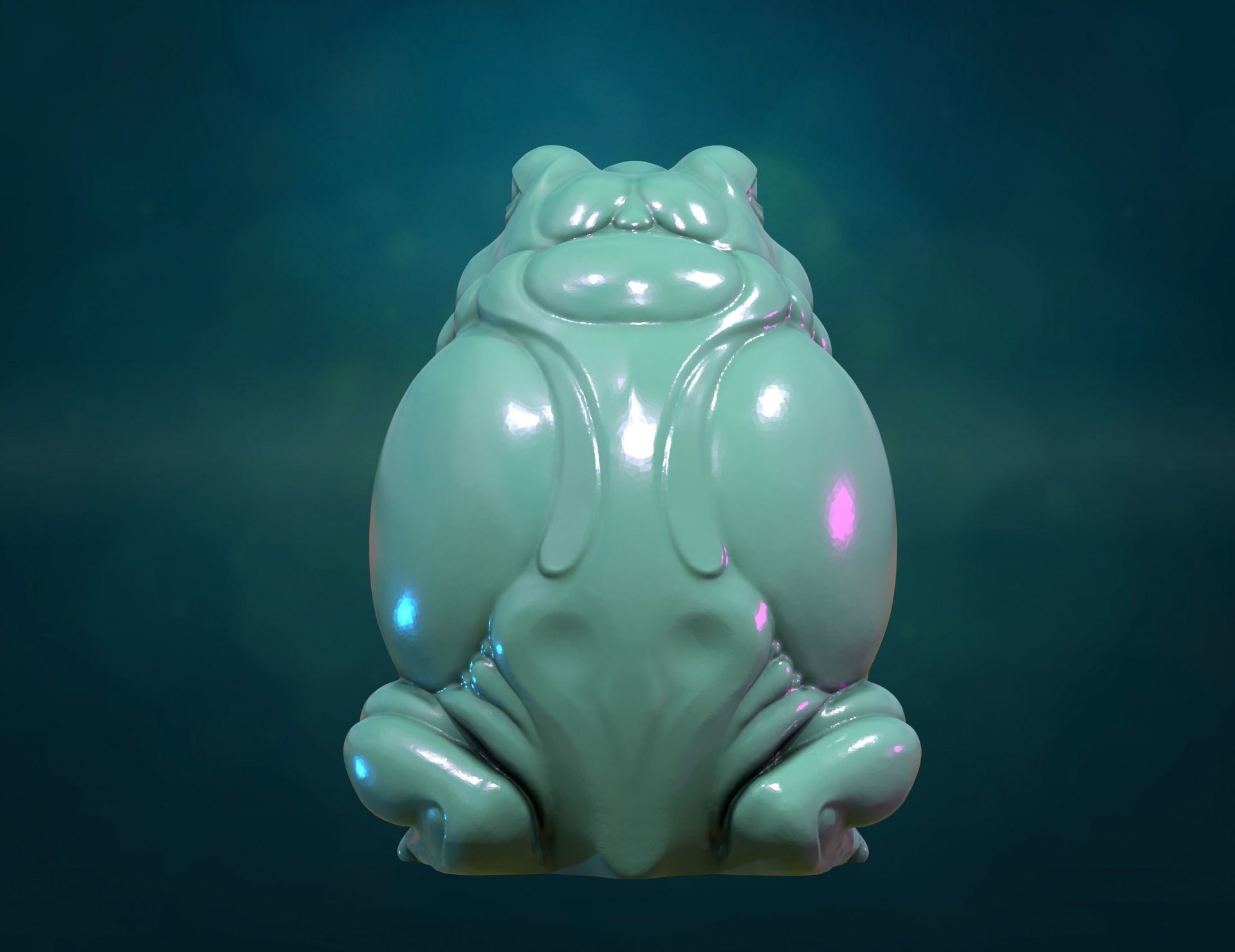 Fat Toad Frog 3D print model_8