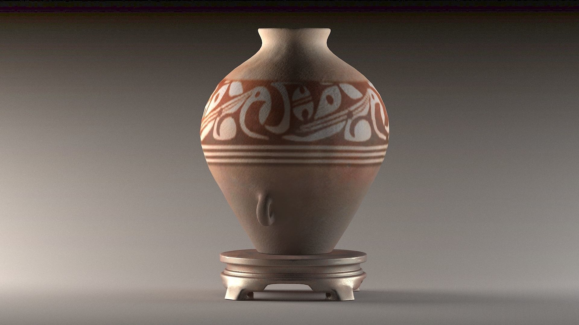 ancient pottery antique vase old statue houseware porcelain 3D model_3