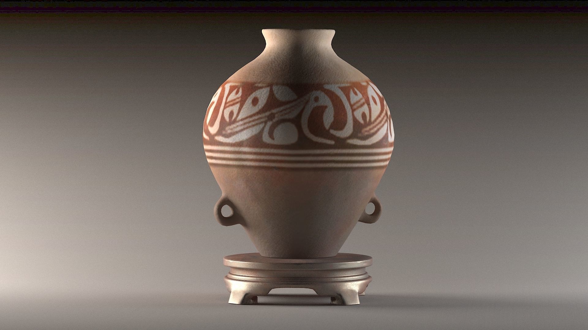 ancient pottery antique vase old statue houseware porcelain 3D model_5