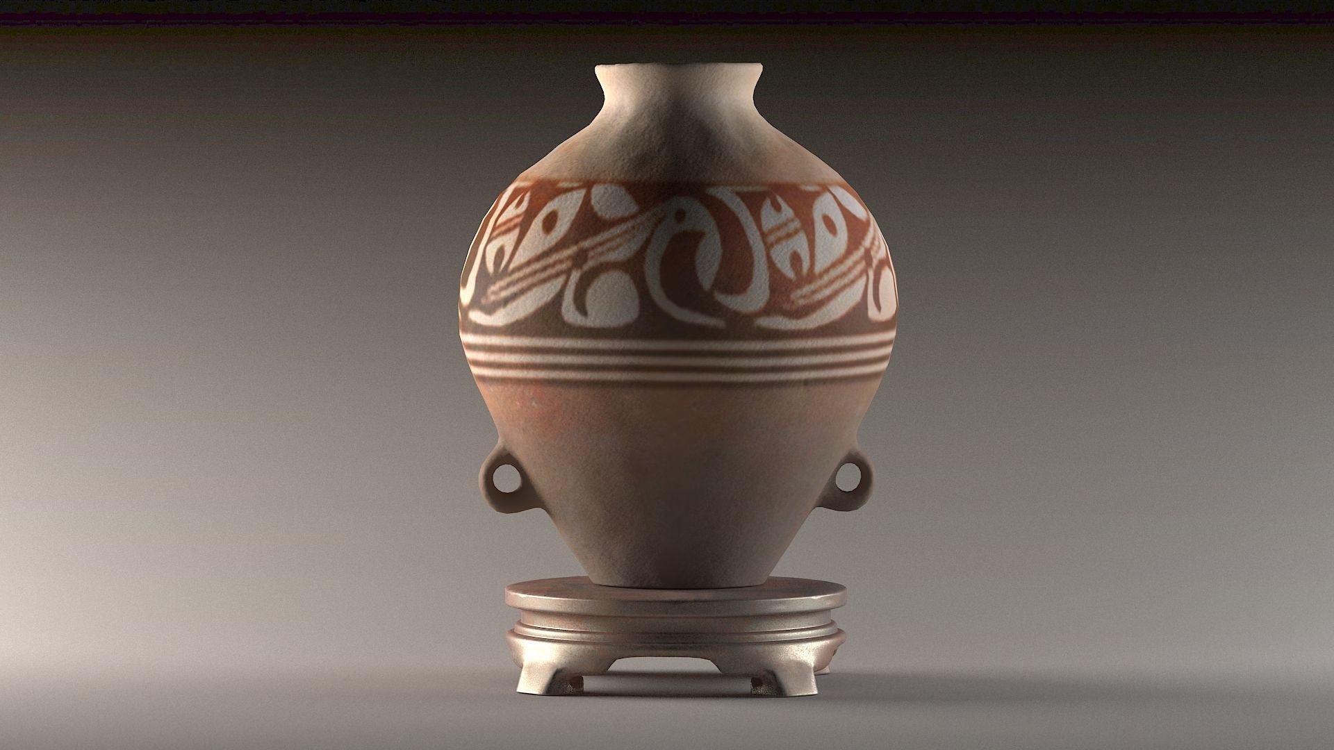 ancient pottery antique vase old statue houseware porcelain 3D model_2