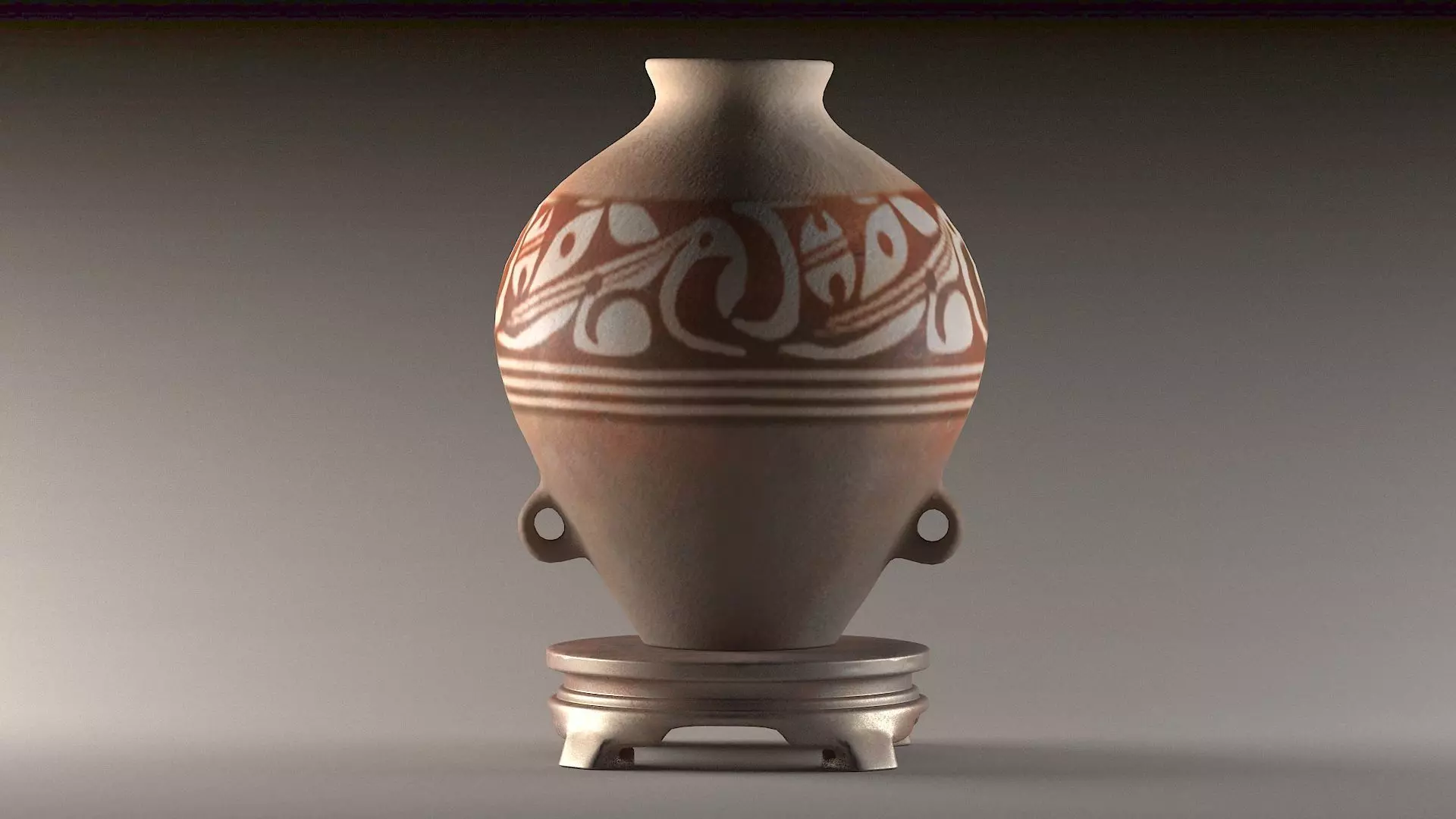 ancient pottery antique vase old statue houseware porcelain 3D model_0