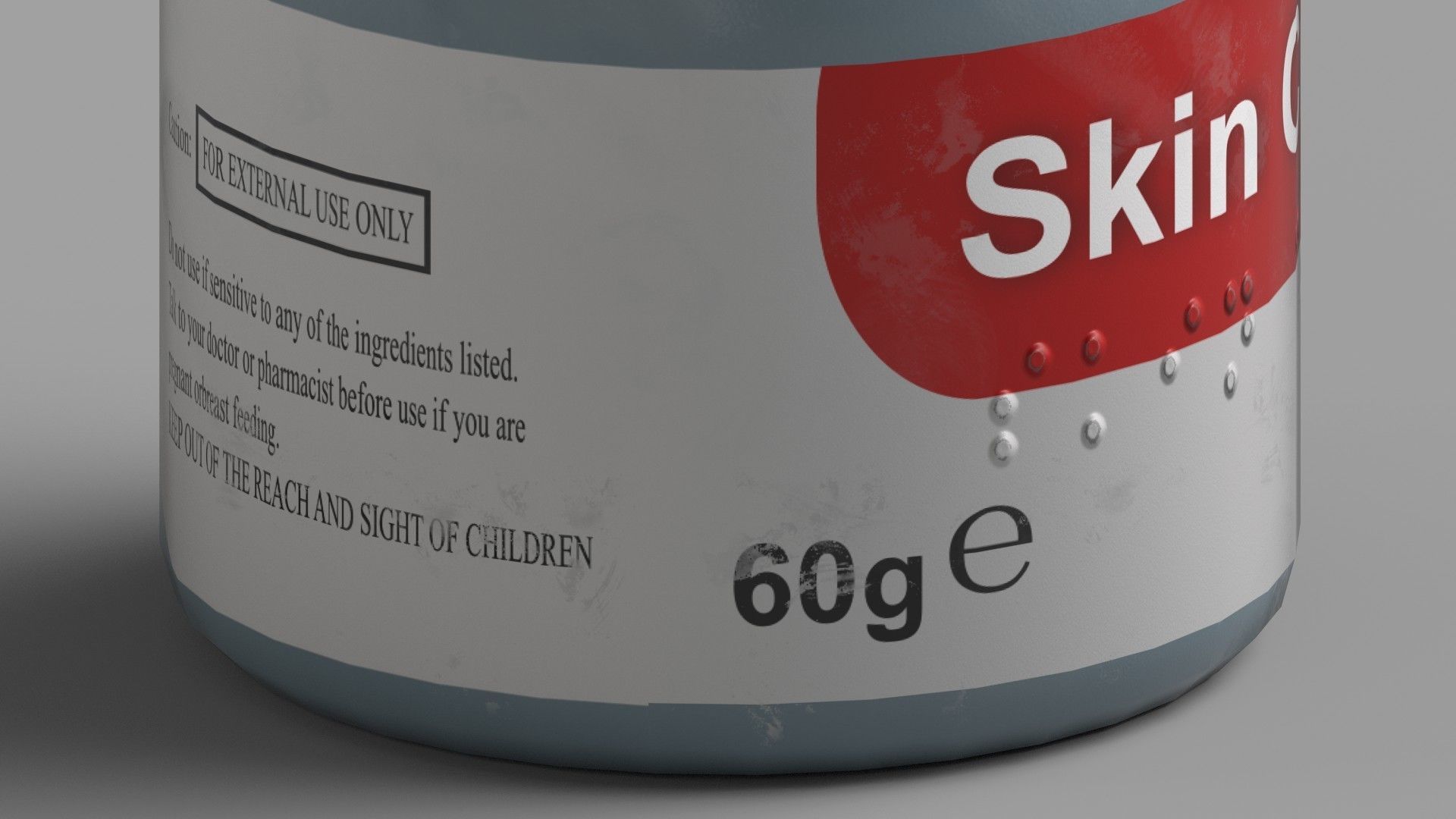 Tub Of Cream Low-poly 3D model_3