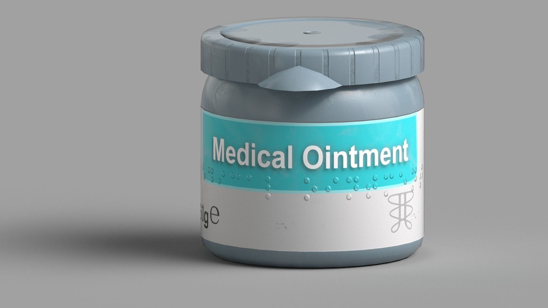 Tub Of Cream Low-poly 3D model_7