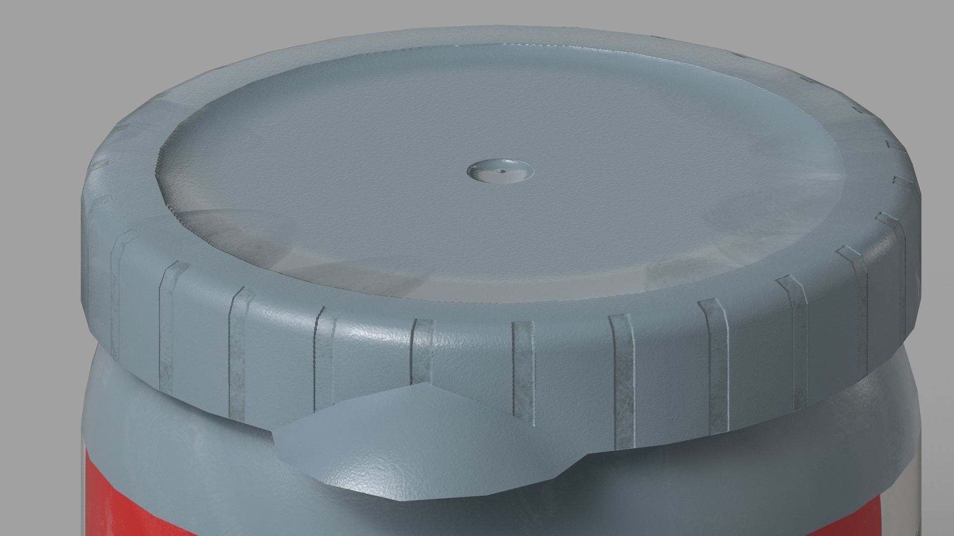 Tub Of Cream Low-poly 3D model_4