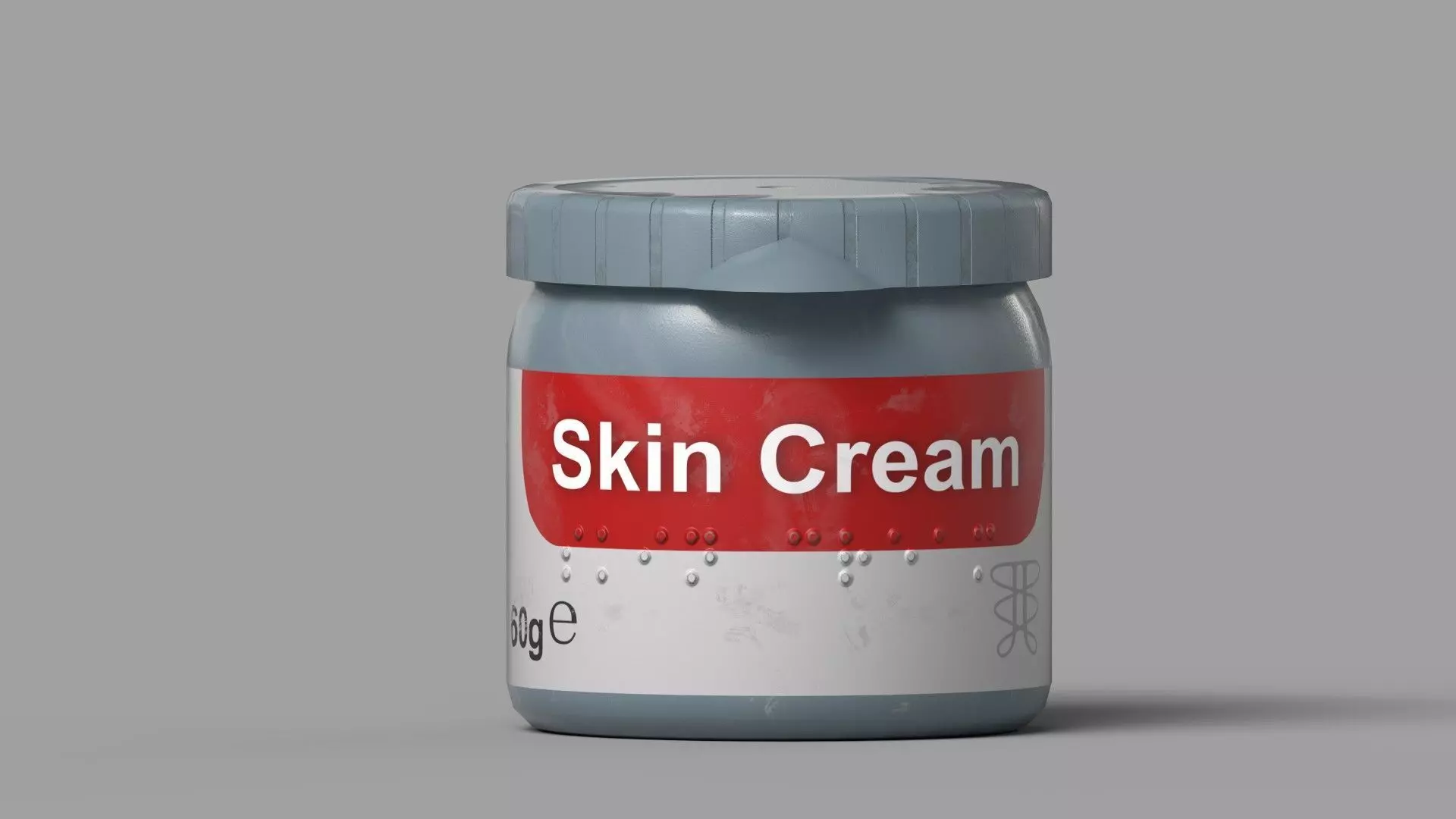 Tub Of Cream Low-poly 3D model_0