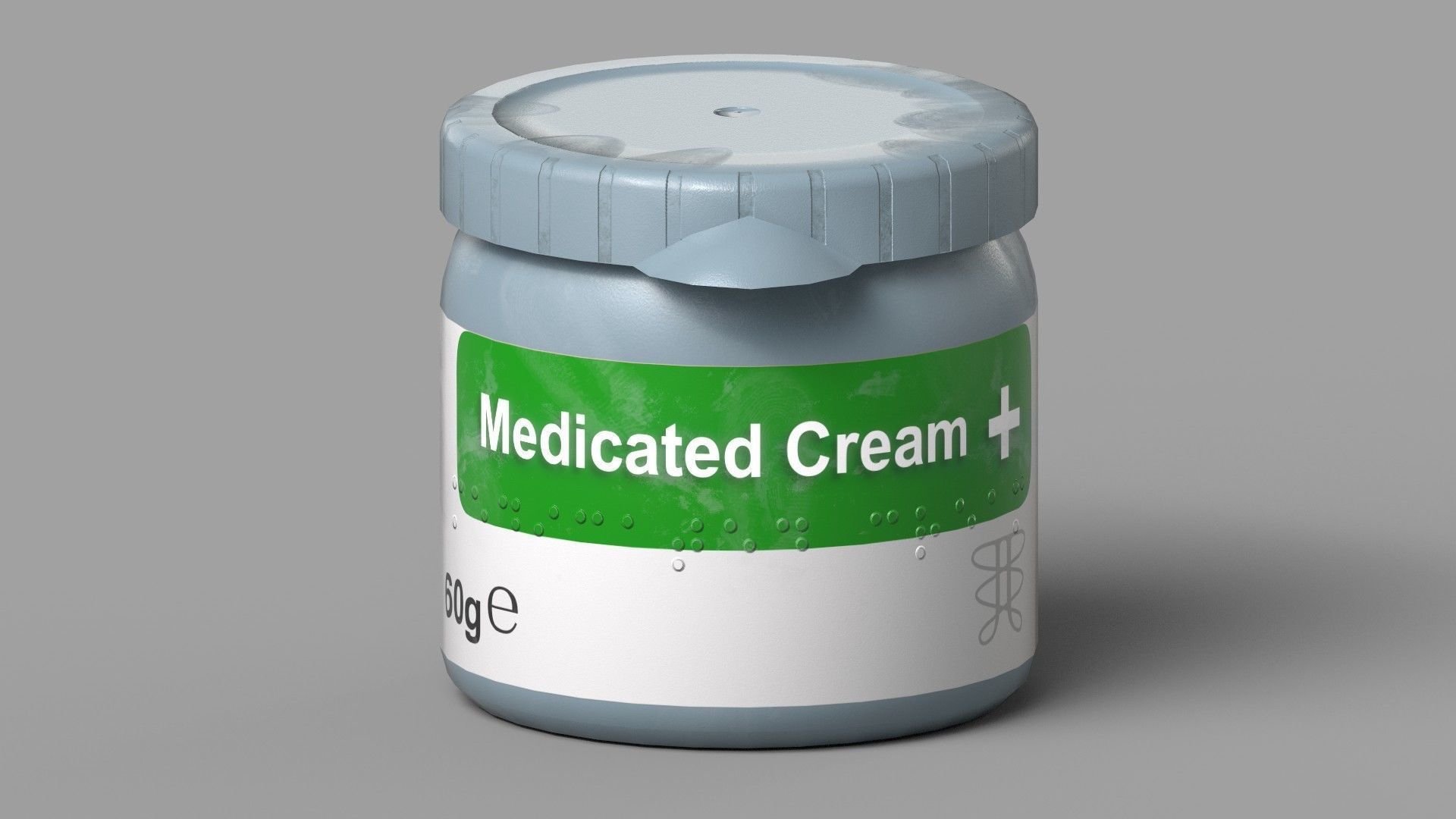 Tub Of Cream Low-poly 3D model_6