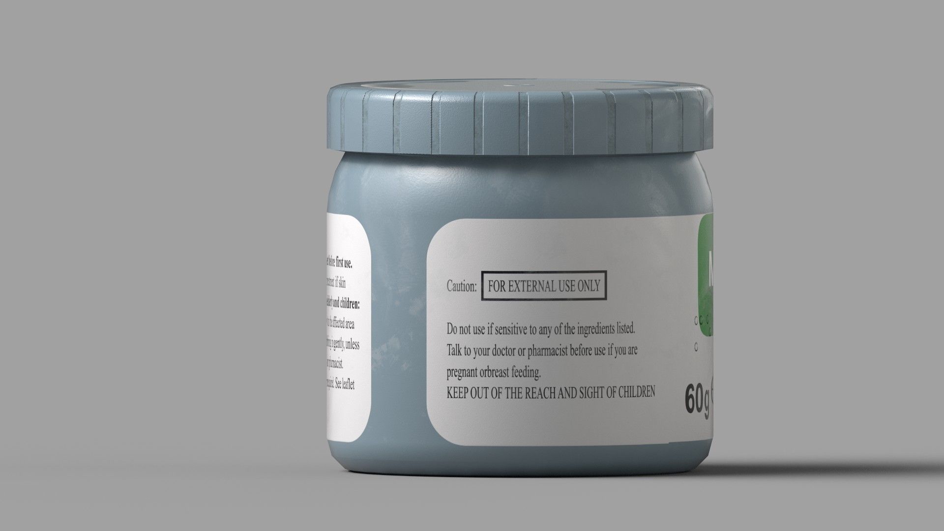 Tub Of Cream Low-poly 3D model_8