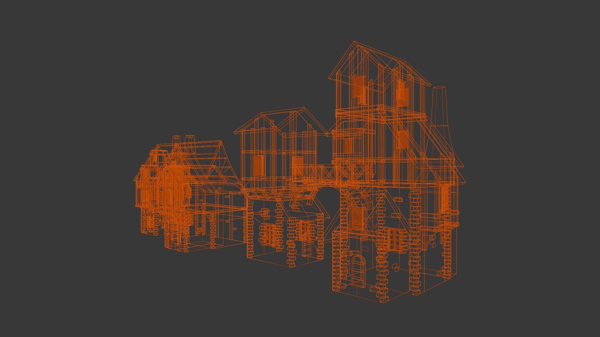 House Pack 3D Model Low-poly 3D model_16