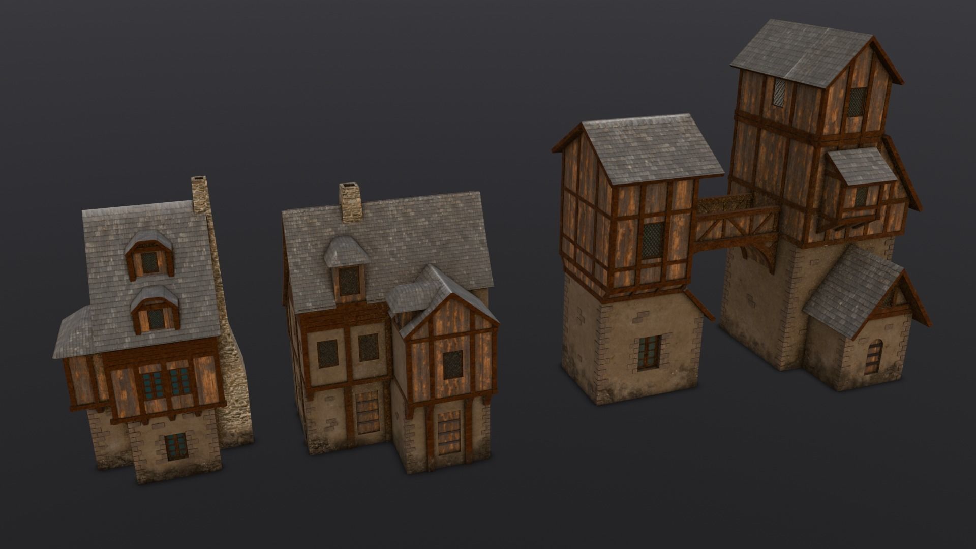 House Pack 3D Model Low-poly 3D model_9