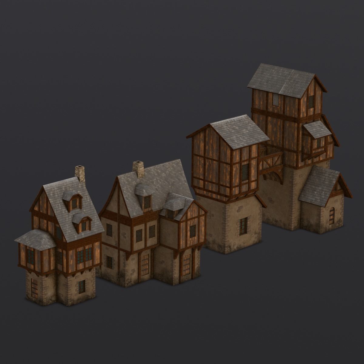 House Pack 3D Model Low-poly 3D model_14