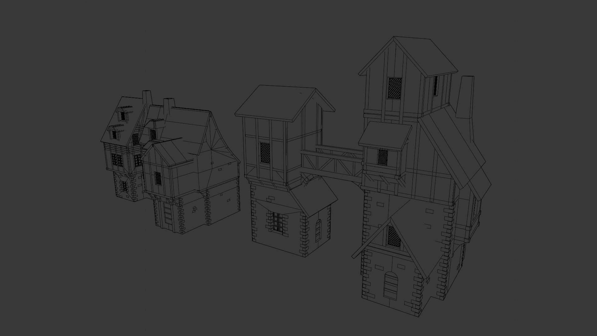 House Pack 3D Model Low-poly 3D model_7