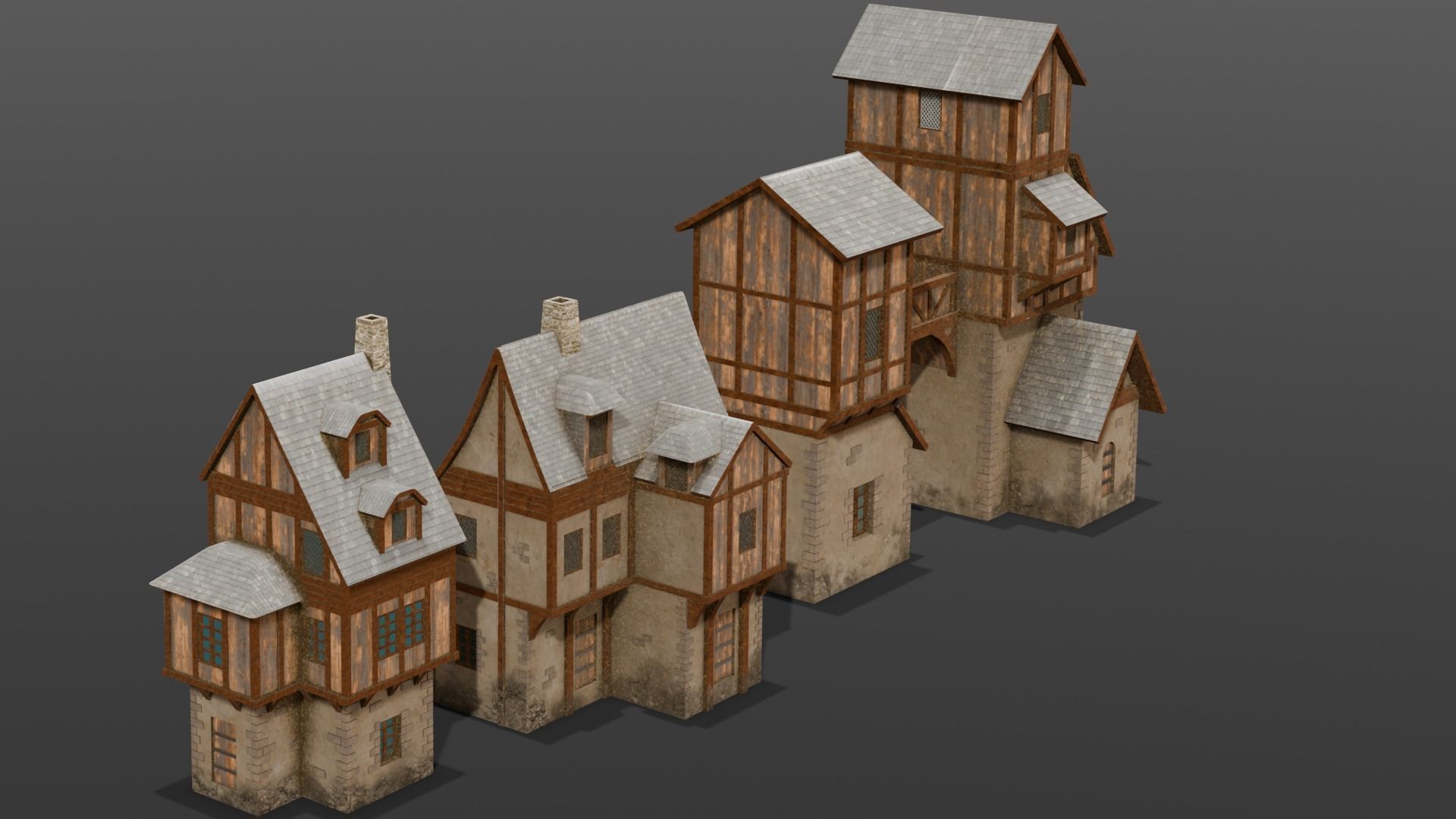 House Pack 3D Model Low-poly 3D model_4