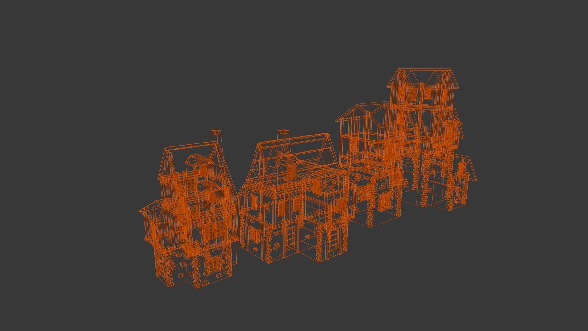 House Pack 3D Model Low-poly 3D model_6