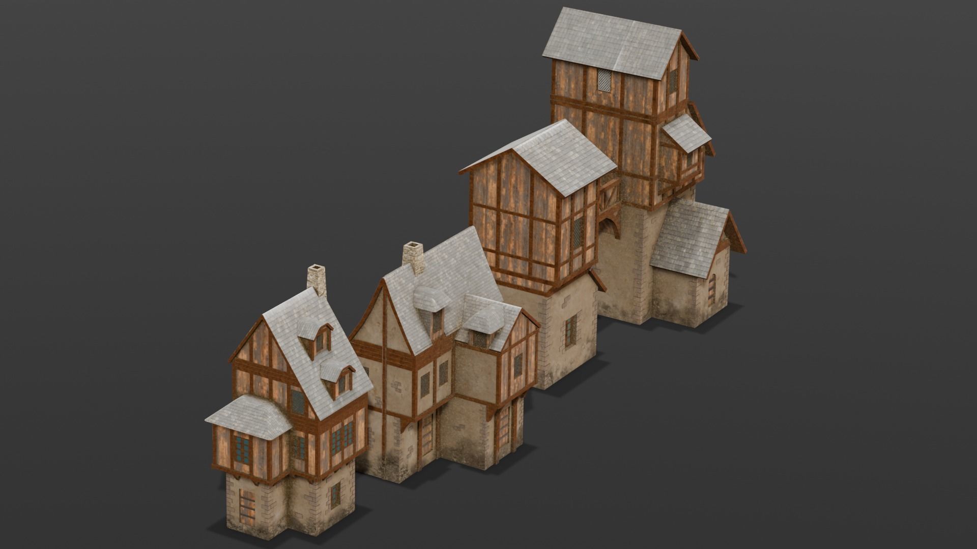 House Pack 3D Model Low-poly 3D model_3