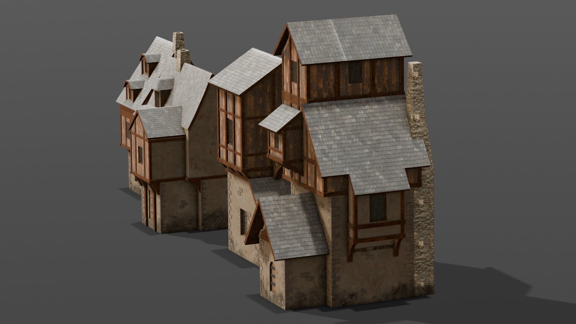 House Pack 3D Model Low-poly 3D model_2