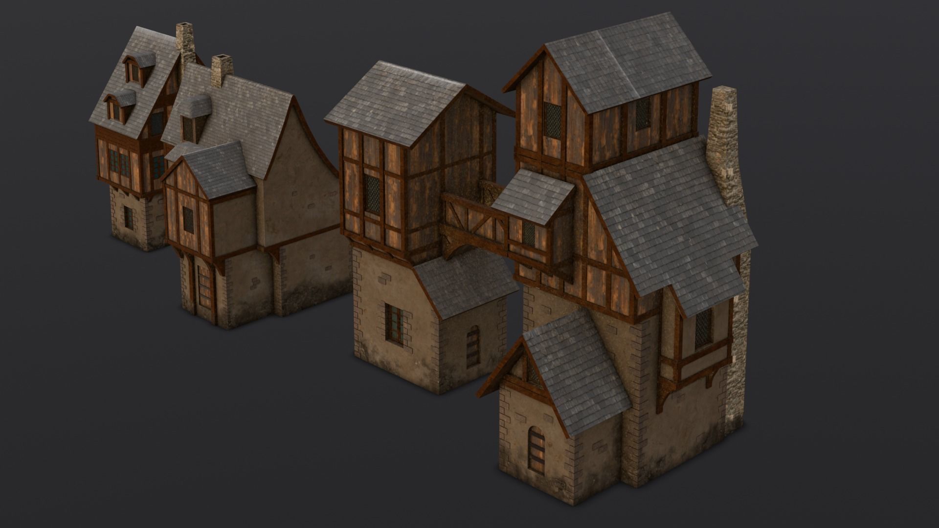 House Pack 3D Model Low-poly 3D model_10