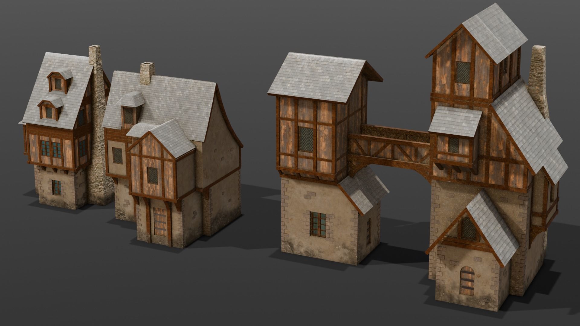House Pack 3D Model Low-poly 3D model_1
