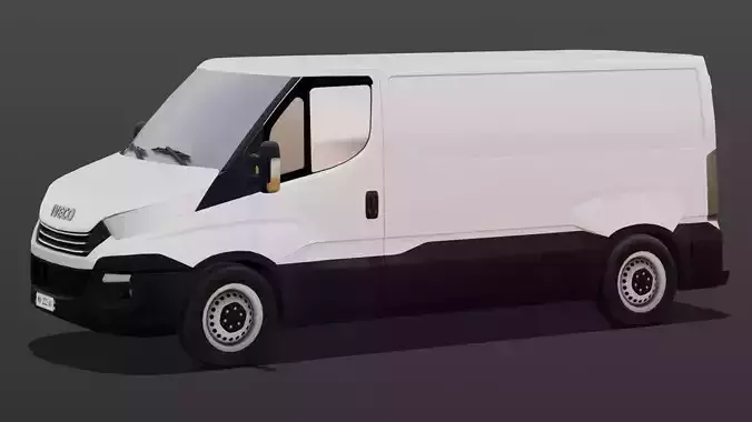 Van Animated 3D Model  Low-poly 3D model