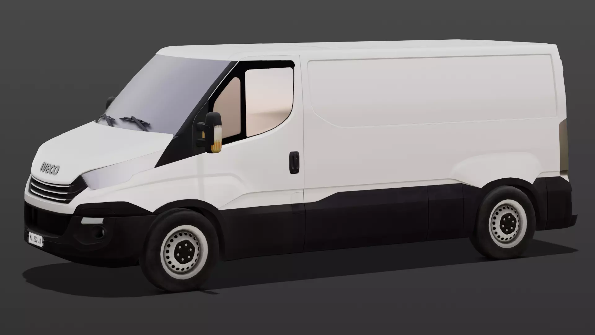 Van Animated 3D Model Low-poly 3D model